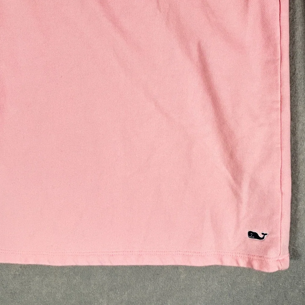 Vineyard Vines Pullover Girls L 10/12 Pink Patchwork Whale Print Quarter Zip Top